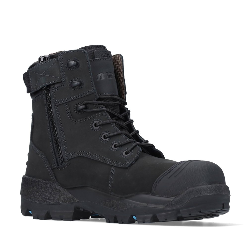 Longreach Zip Ultra Black Safety Boots supplied by Twipake